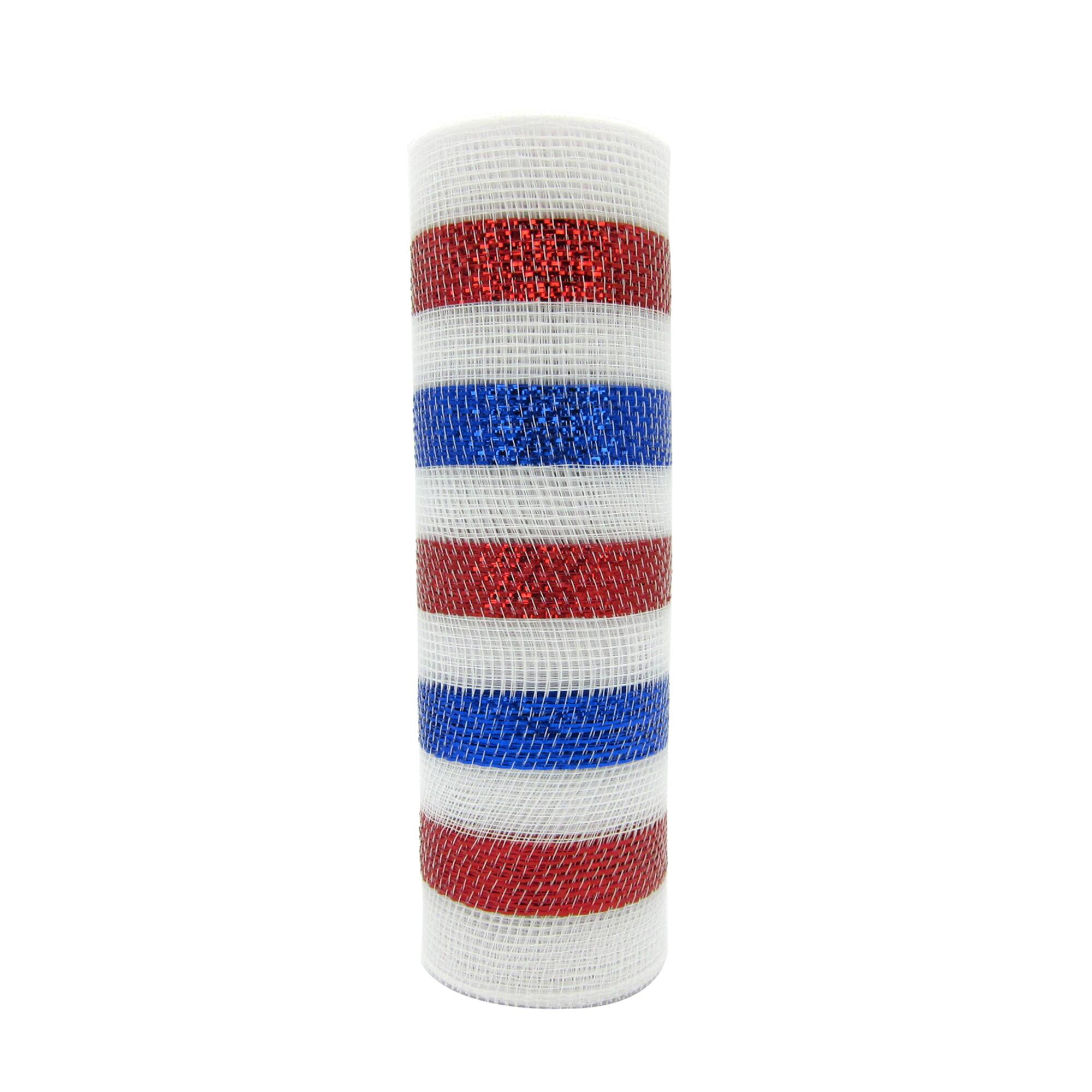 10" x 19ft. Red, White & Blue Striped Mesh by Celebrate It™